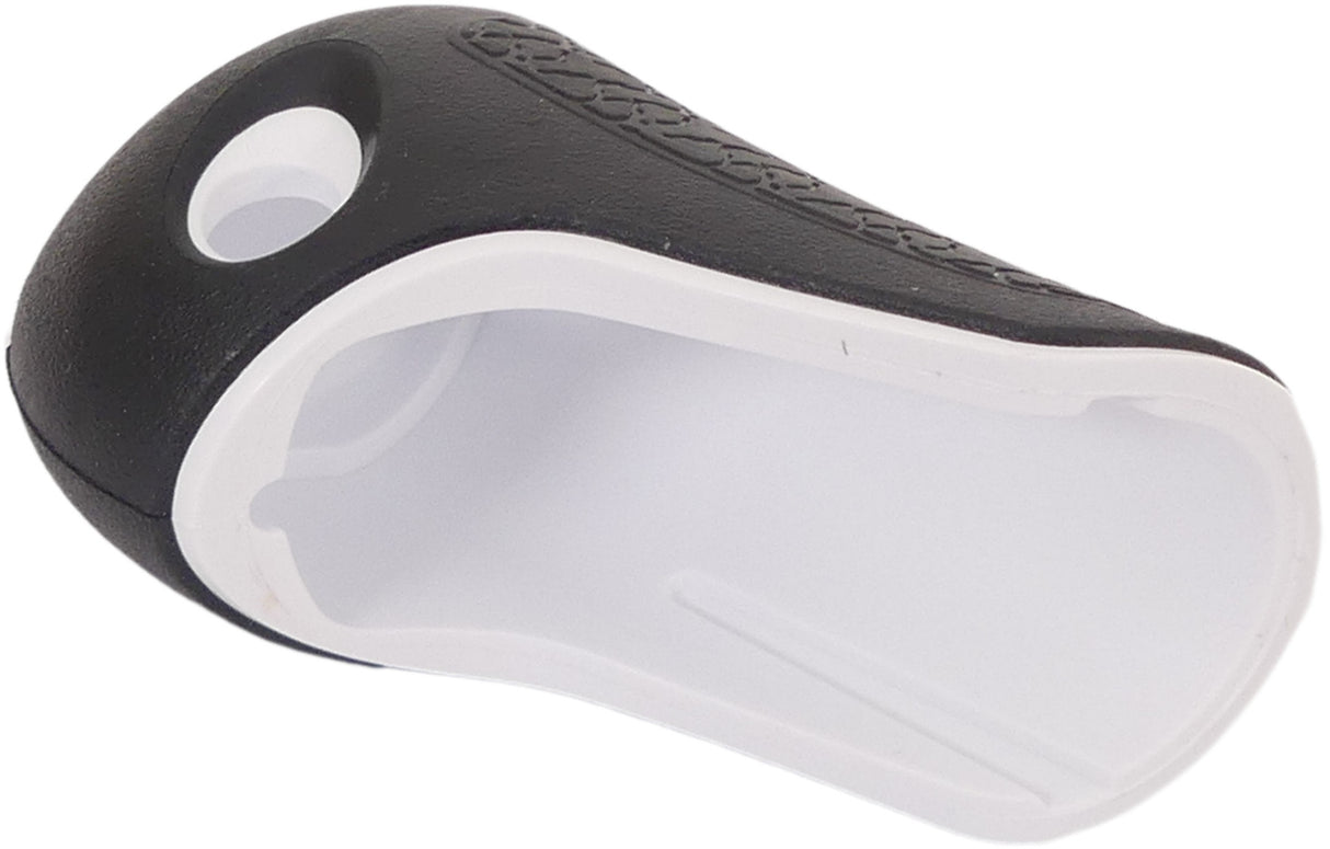 Gazelle handvat dop rechts basis 88 mm - zwart met witte bies