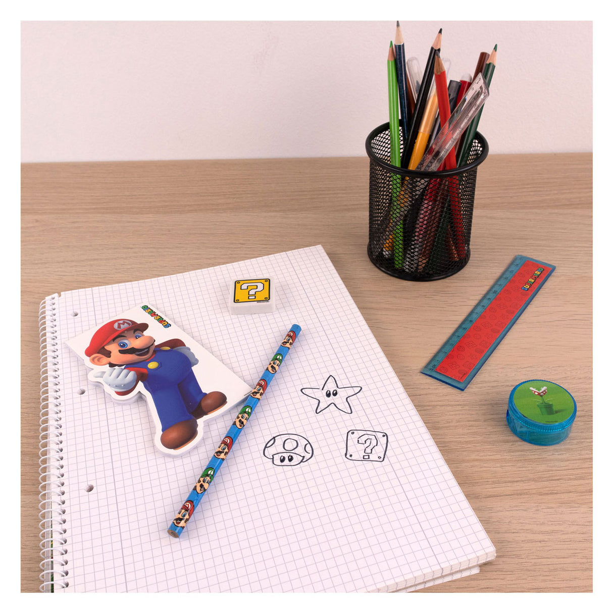 Kids Licensing Super Mario Stationery Set, 5dlg.