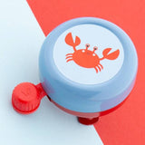 Qibbel widek kinder bel krab clappy crab rood blauw op kaart