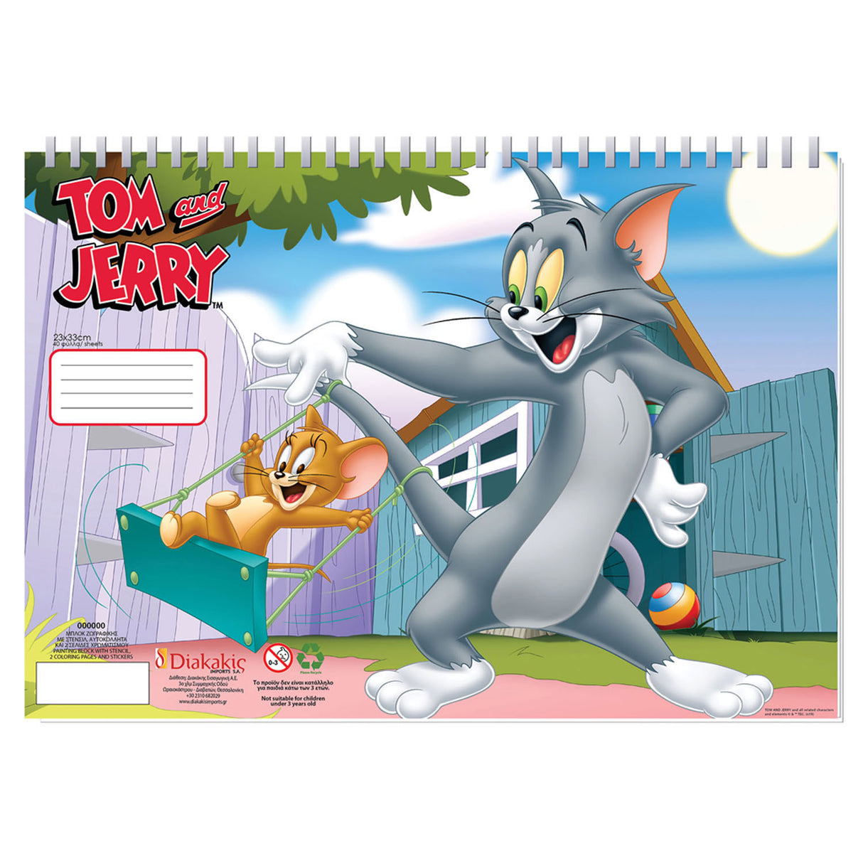 Tom jerry Tom Jerry Kleurplaten met Stencil en Stickervel