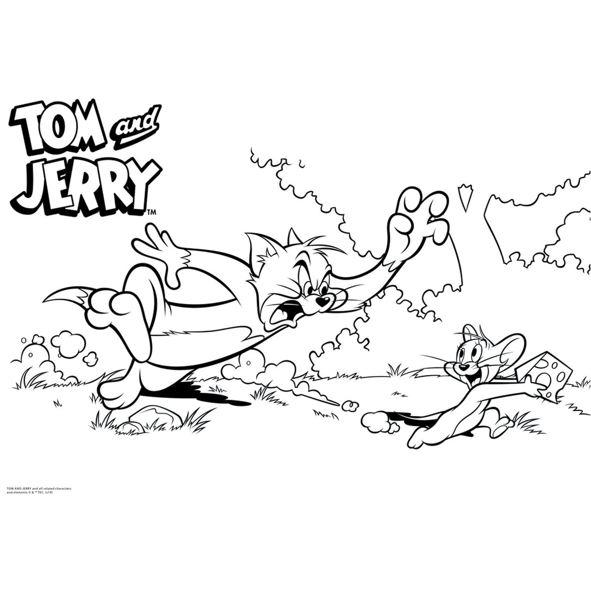 Tom jerry Tom Jerry Kleurplaten met Stencil en Stickervel