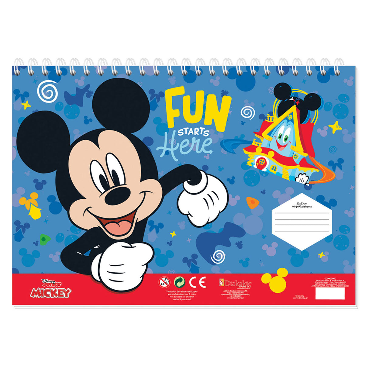 Mickey mouse Mickey Mouse Kleurplaten met Stencil en Stickervel