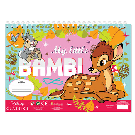 Disney Bambi Kleurplaten met Stencil en Stickervel