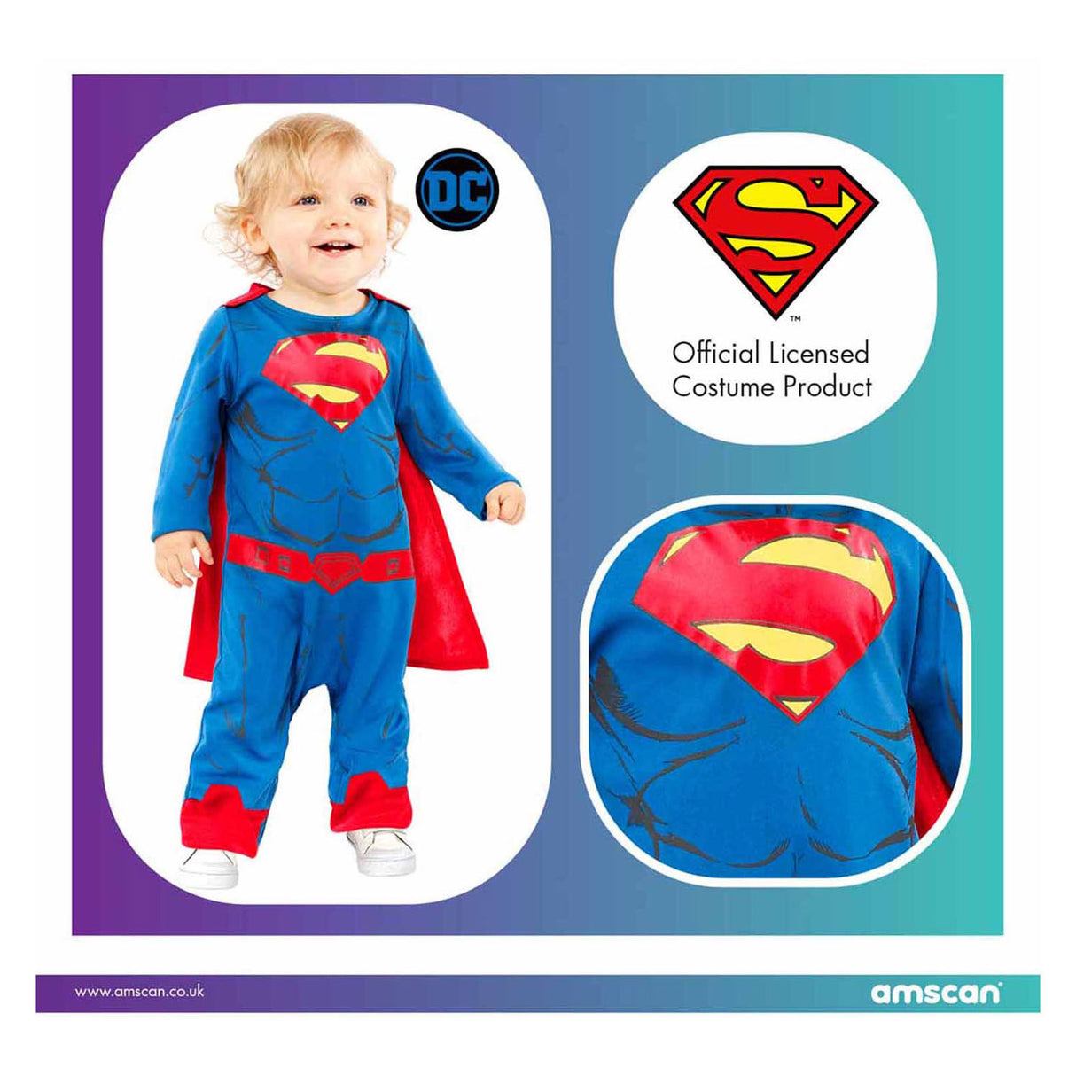 Kinderkostuum Superman, 2-3j.