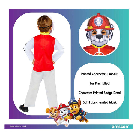 Paw patrol - verkleedkleding - marshall - kinderen - 92 104 (3-4 jaar)