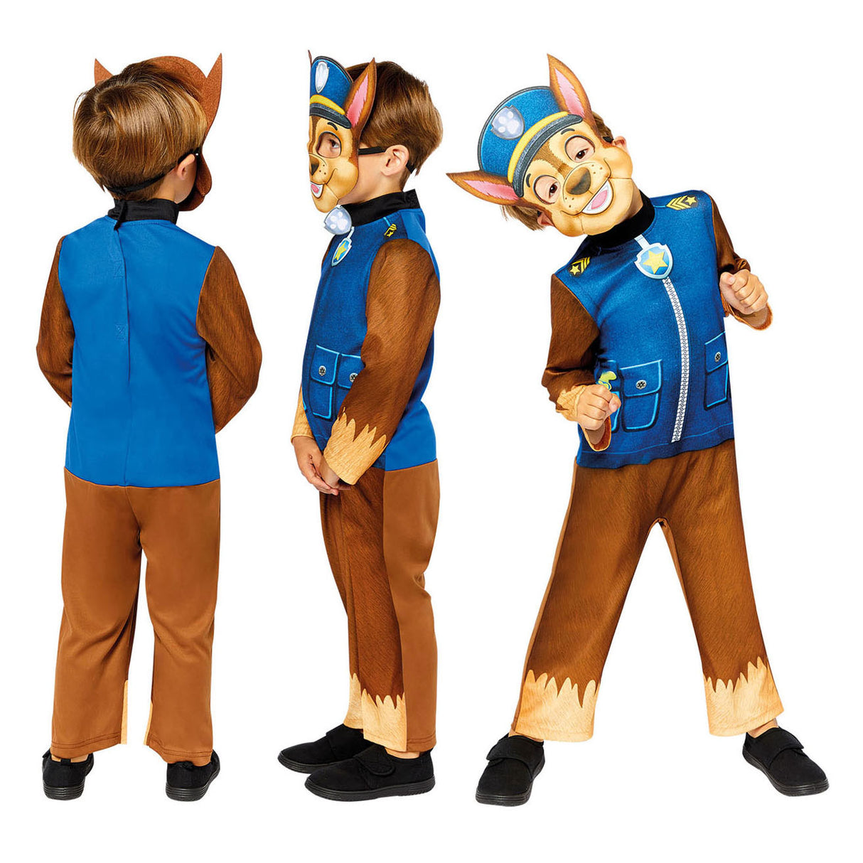 Paw Patrol Kinderkostuum Chase, 3-4 jaar