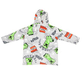 Minecraft kinder fleece hoodie deken trui, 7-14 jaar