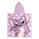 Puch handdoek poncho stitch lila 55x110cm