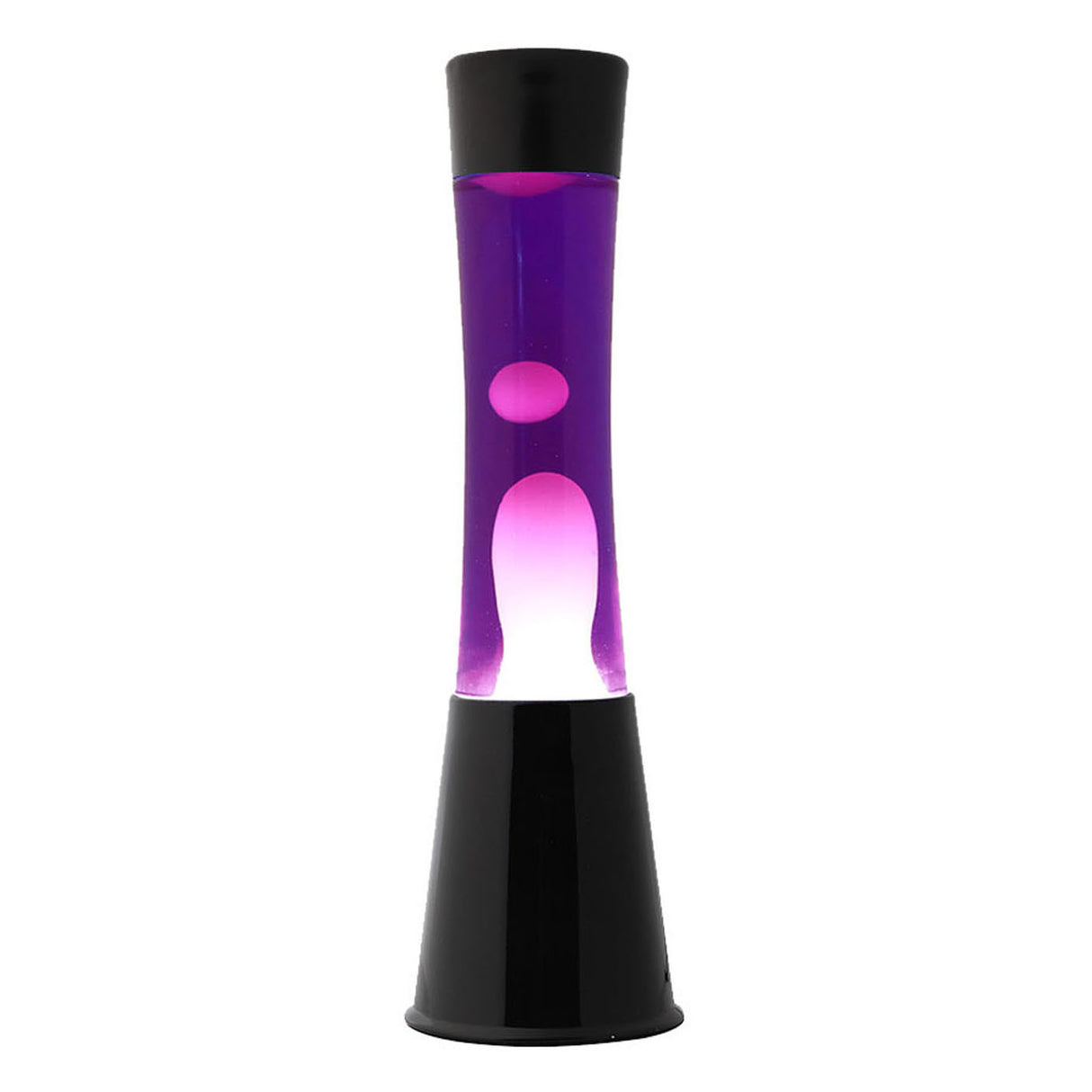 Itotal lavalamp zwart paars wit, 40cm