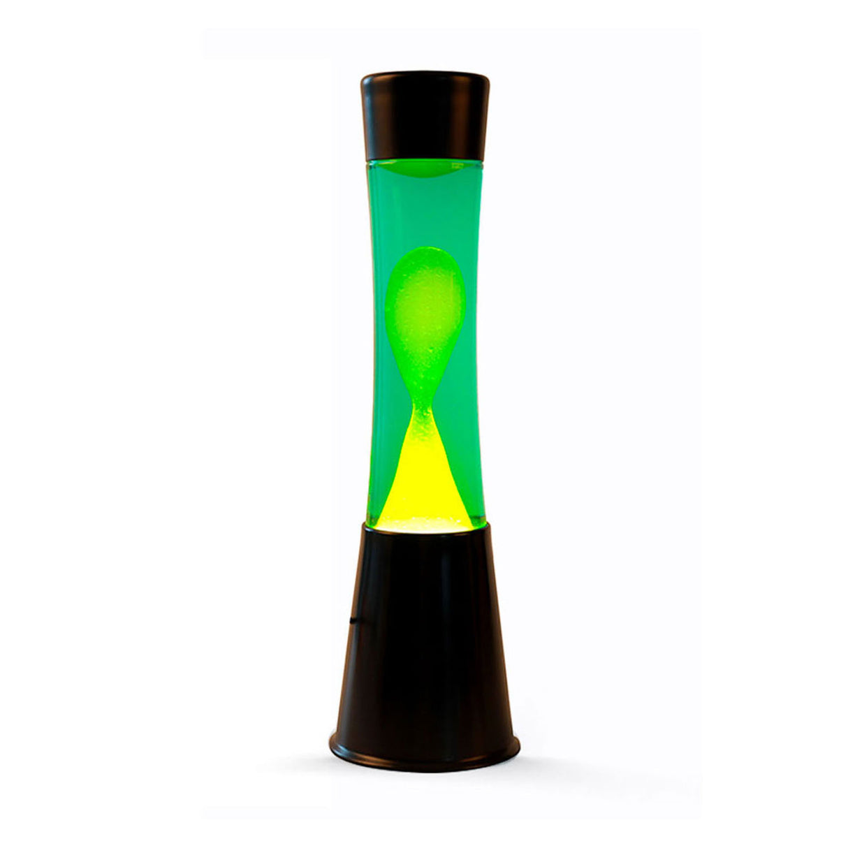 Itotal lavalamp zwart groen geel, 40cm