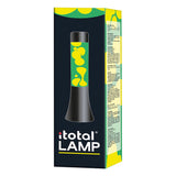 I-total lavalamp - lava lamp - sfeerlamp - 30x9 cm - glas aluminium - 25w - groen met witte lava - zwart - xl2458
