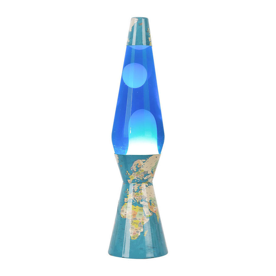 Lavalamp Wereldkaart, 40cm