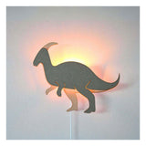Van tjalle en jasper - dino wandlamp parasaurolopus - hout