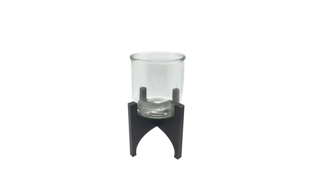 Tealight holder rawis d19 h27cm black