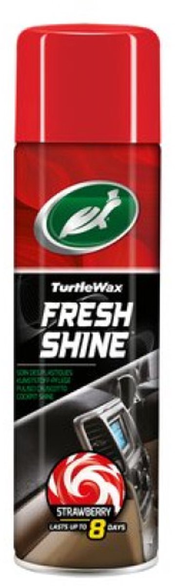 Turtle wax gl fresh shine strawberry – voor alle kunststof interieur onderdelen - reinigt, glanst en werkt antistatisch – met aangename aardbeiengeur - 500ml