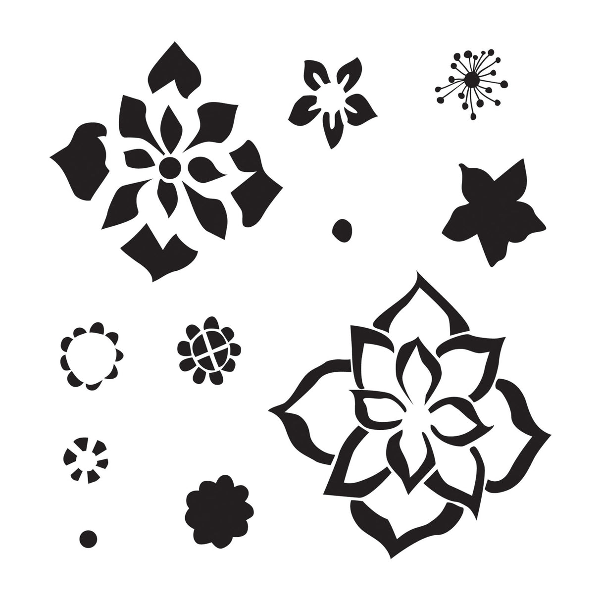 The crafter's workshop • template 15x15cm layered flowers