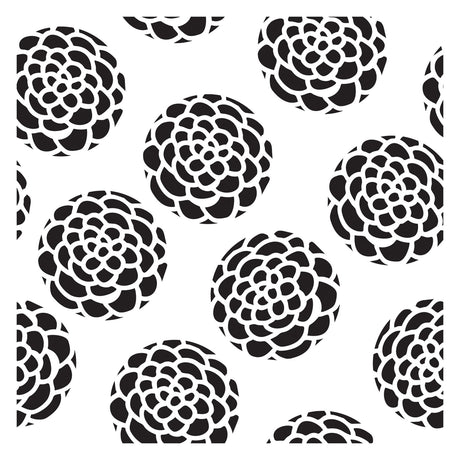 The crafter's workshop • template 15x15cm scallop flowers