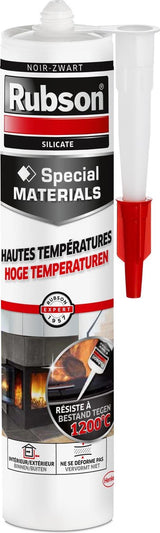 Rubson hoge temperaturen zwarte kit 280 ml bouwkit | bestand tegen hoge temperaturen | ideaal voor hittebestendige toepassingen | sterk en duurzaam