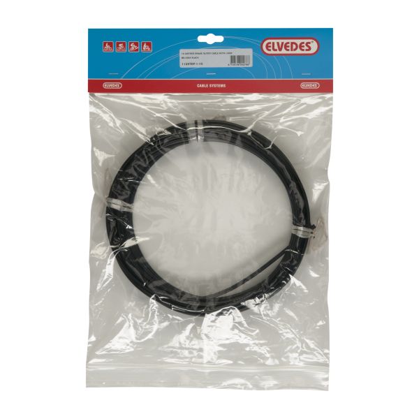Rem buitenkabel Elvedes met voering ø5,0mm 10 meter - zwart (rol)