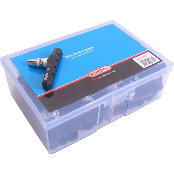 V-brake remblokset Elvedes 72 mm (werkplaatsverpakking van 25 paar)