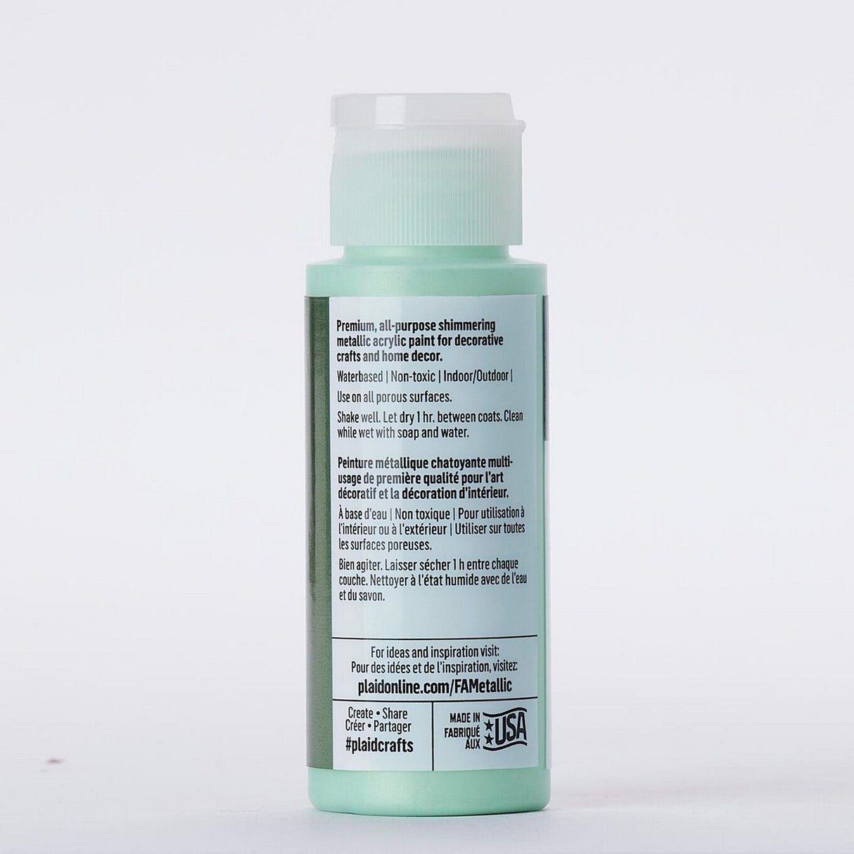 Folkart • metallic acrylic paint green silk 59ml
