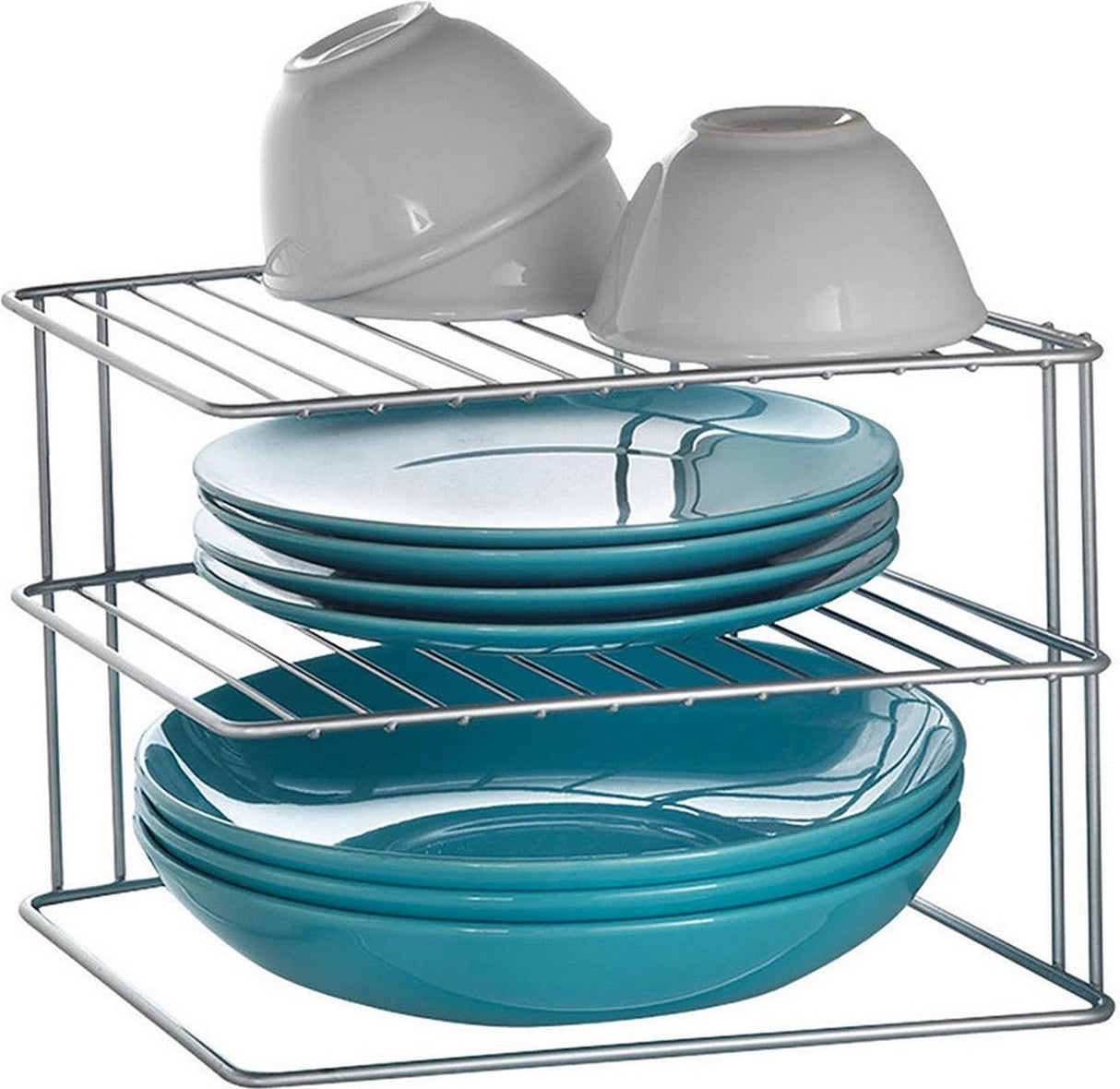 Metaltex palio hoekkastrek 25x25x19cm zilver