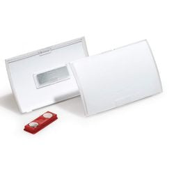 Merkloos sans marque durable naambord click fold met magneet, kunststof, 10 ve 75 x 40 mm