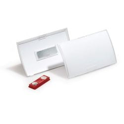 Merkloos sans marque durable naambord click fold met magneet, kunststof, 10 ve 75 x 40 mm
