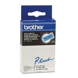 Brother tc-501 - 12mm - black on blue for pt-8e pt-2000 pt-3000 pt-5000