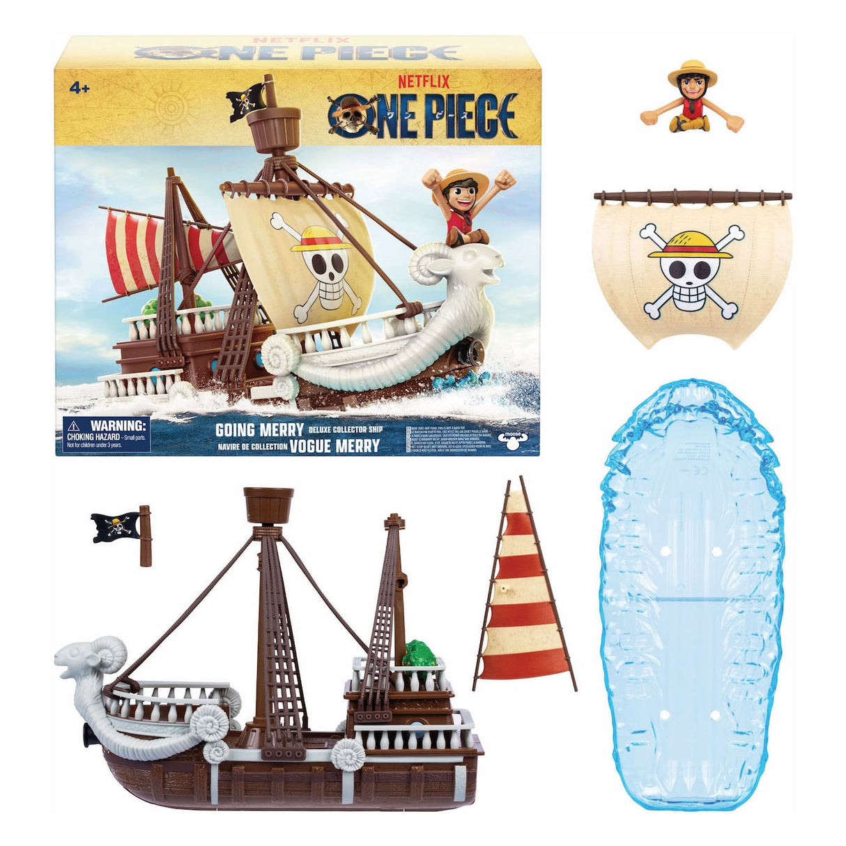 Moose toys one piece going merry deluxe schip met speelfiguur