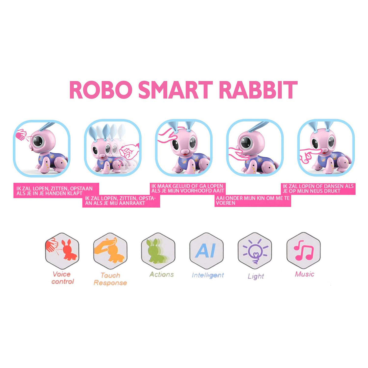 Gear2play robo smart rabit interactief dier