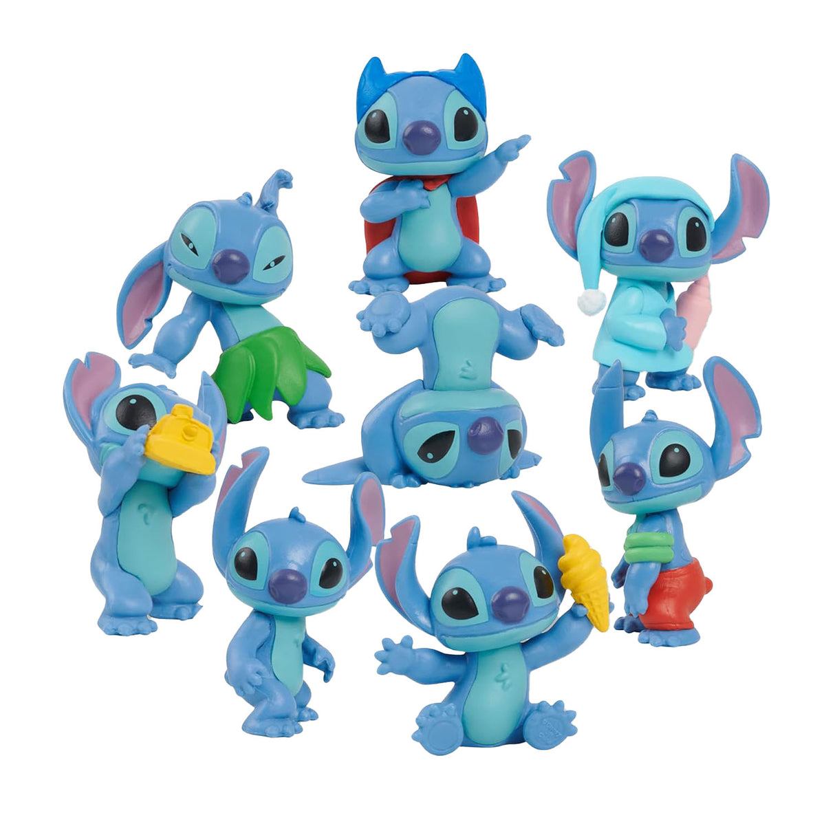 Disney stitch set van 8 speelfiguren