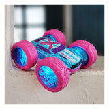 Exost rc 360 cross flash stuntauto roze 1:18 - flashing wheels - incl. oplaadbare batterij - rc auto
