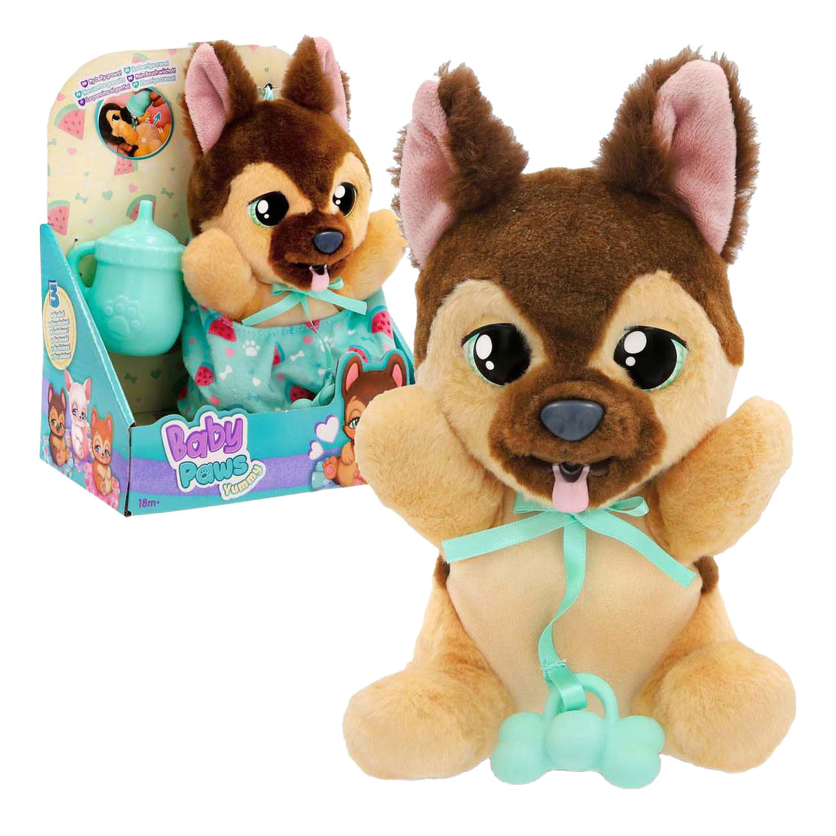 Imc toys baby paws yummy german shephard interactieve knuffel