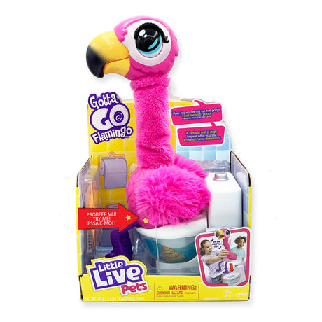 Little live pets - gottago flamingo - interactieve knuffel - zingt, danst en legt échte drolletjes
