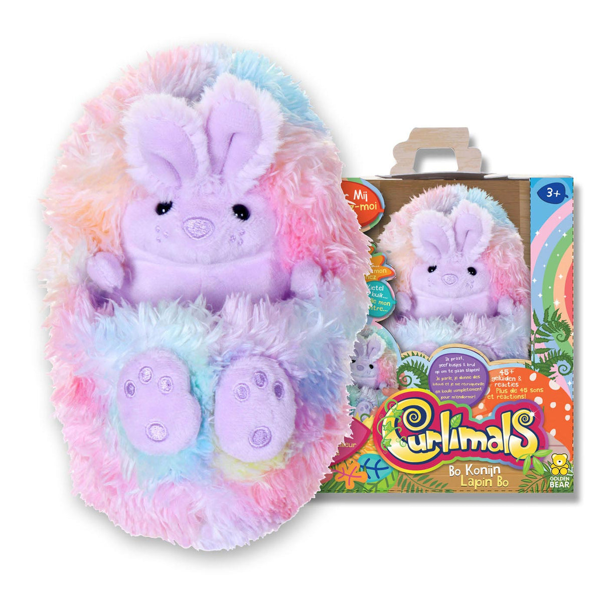 Curlimals Bo The Rainbow Bunny Interactieve Knuffel