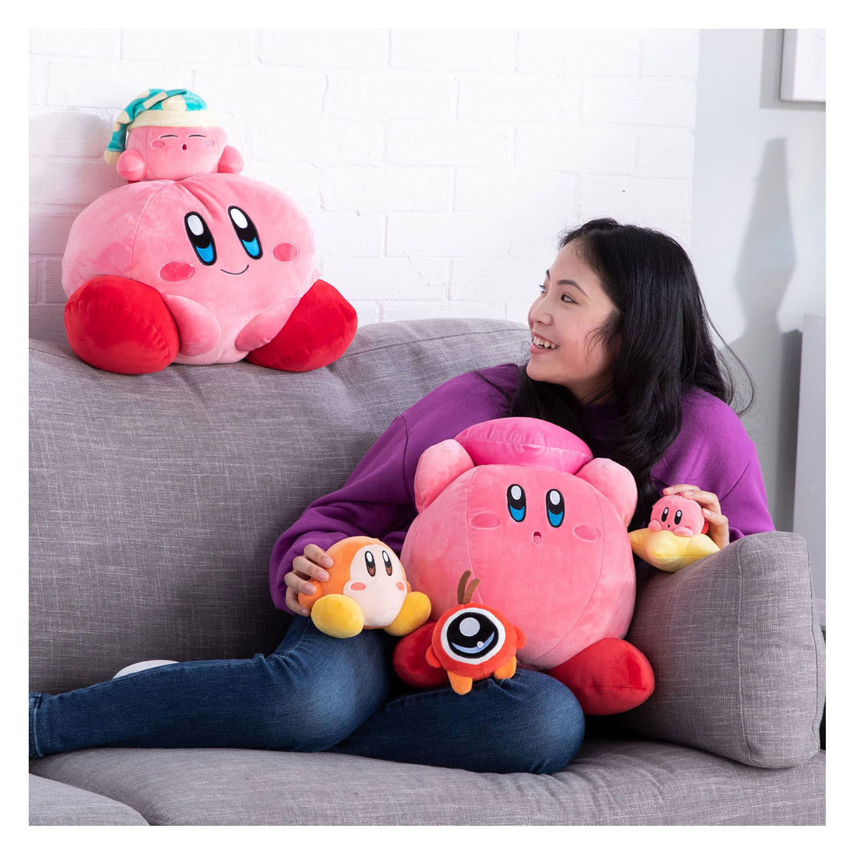 Tomy Mocchi Mocchi Mega Kirby Knuffel Pluche, 32cm