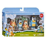 Moose toys bluey familie speelfiguren, 4st.