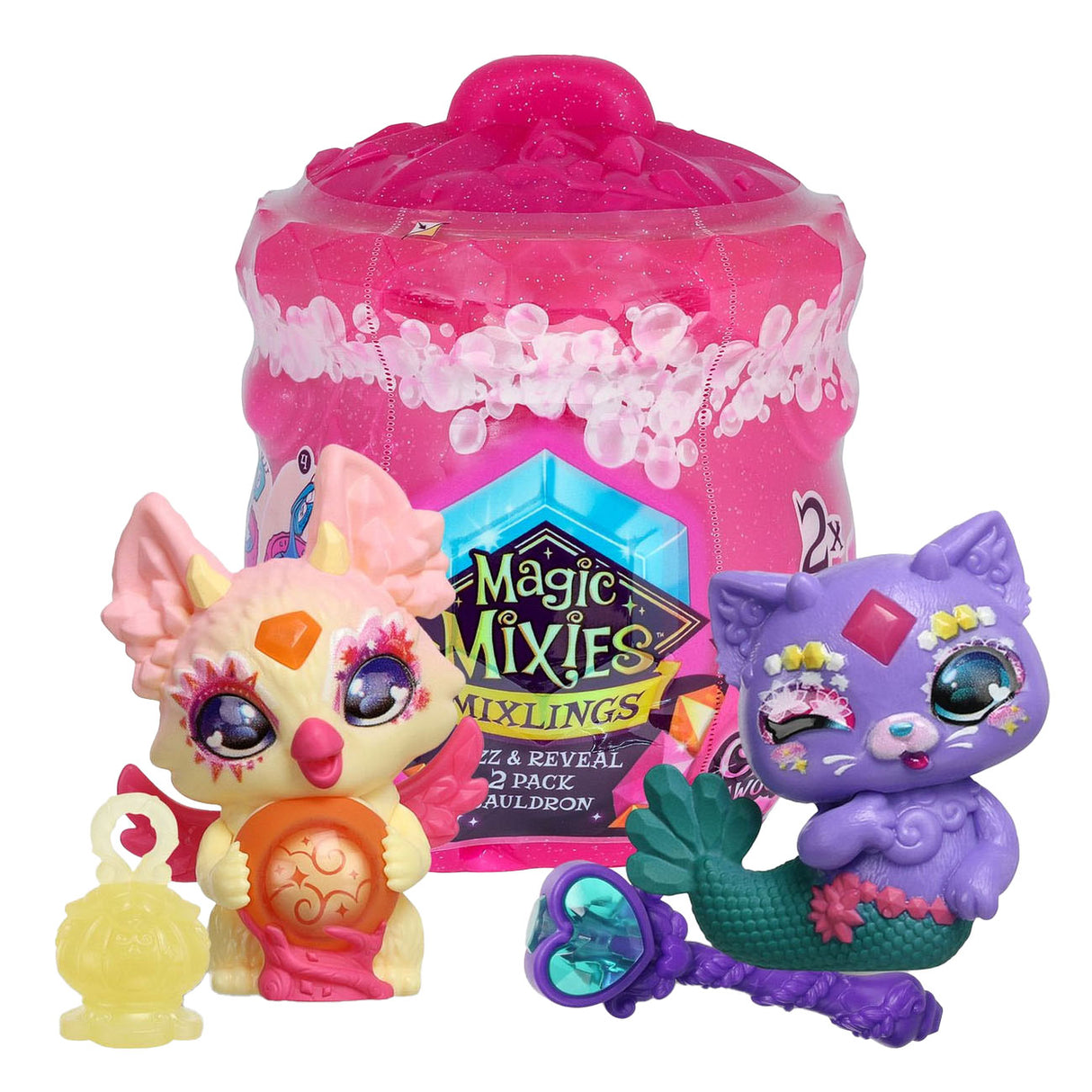 Moose toys mixies mixlings bruis en ontdek ketel crystal woods serie 3, 2-pack