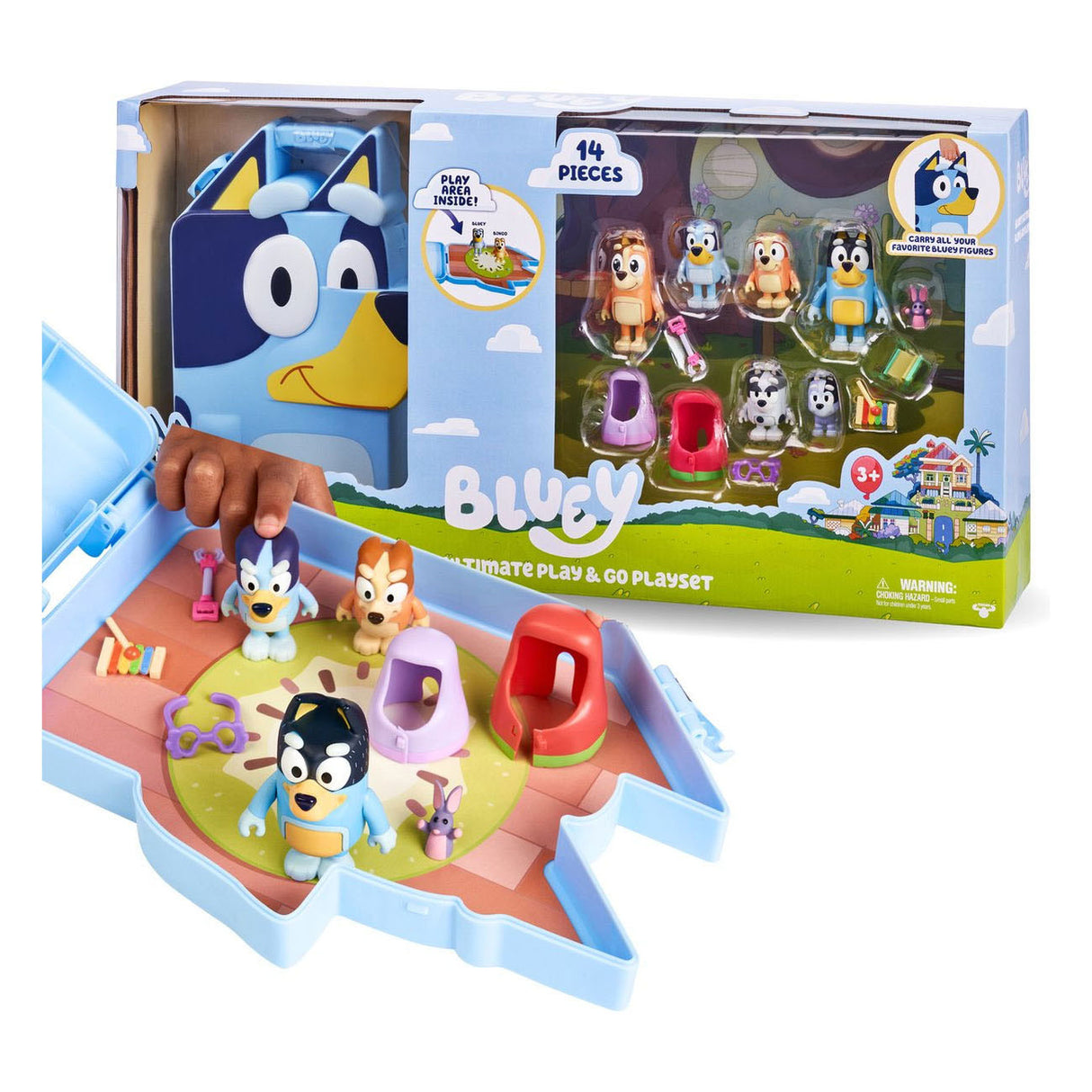 Moose Toys Bluey's Grote 'n GO Speelset, 14dlg.