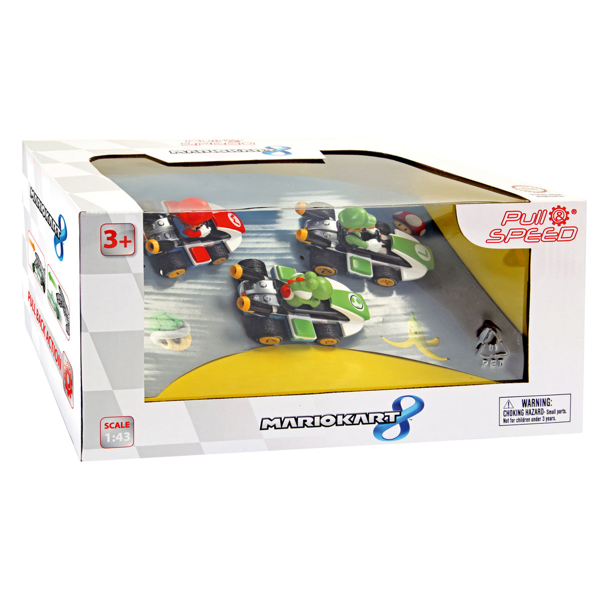 Carrera Super Mario Pull Back Kart Set, 3dlg.