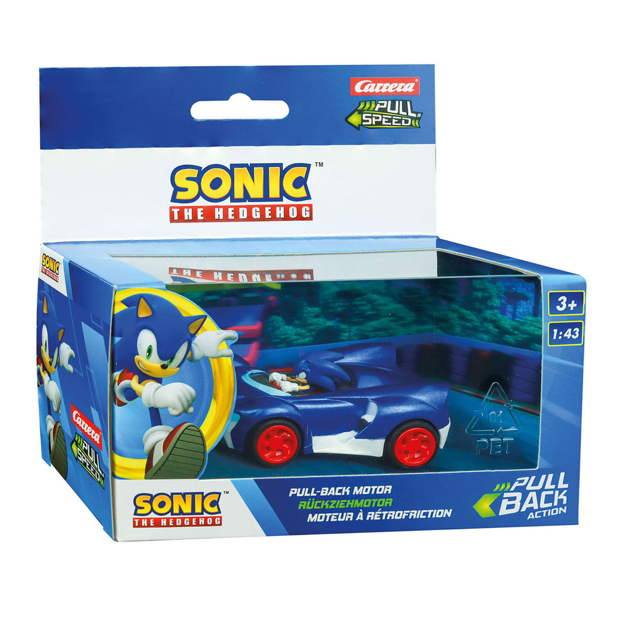 Carrera pull back auto team sonic racing - sonic speed star