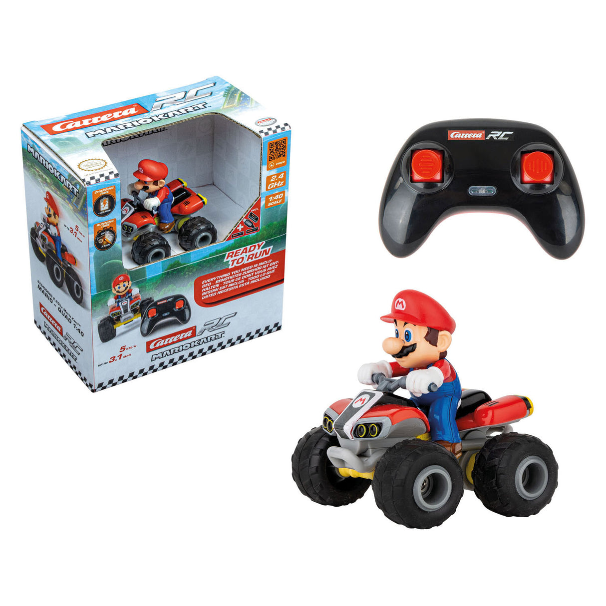 Carrera rc bestuurbare auto super mario quad 1:40