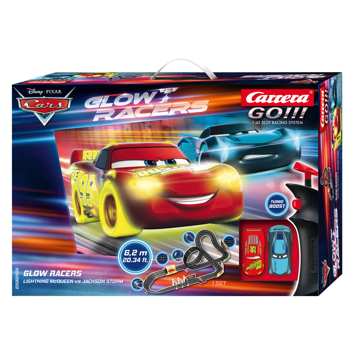 Carrera GO!!! Racebaan Disney Glow Racers