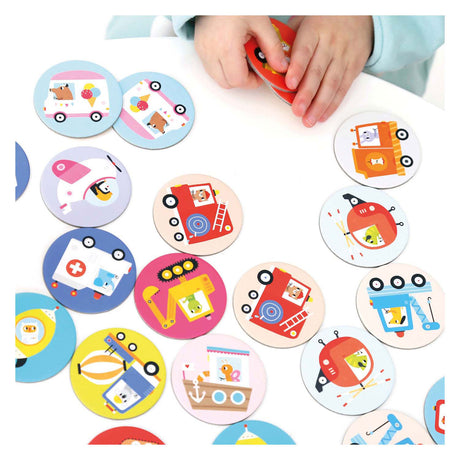 Banana panda - on-the-go memory spel voertuigen - 30dlg.