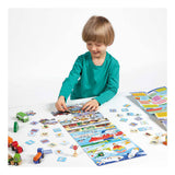Banana panda puzzel transport educatief speelgoed voertuigen 60 stukjes.