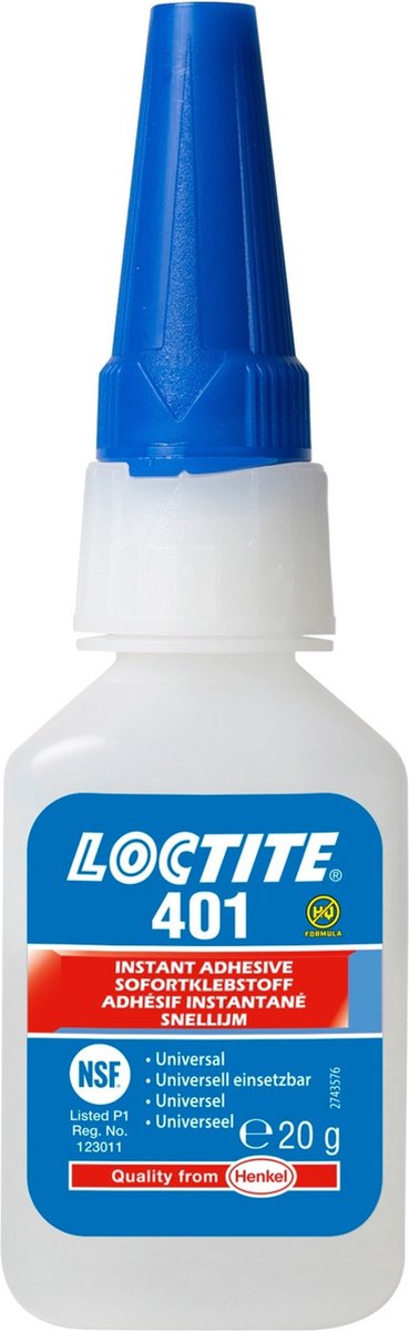 Loctite 401 secondenlijm 20 gram - transparant