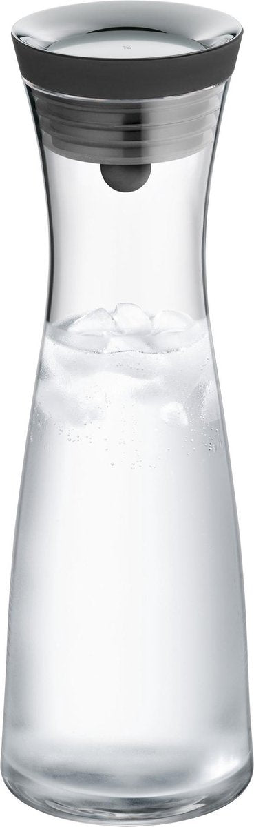 Wmf basic - waterkaraf - 1,0l - zwart - druppelvrij - geschikt voor koelkastdeur