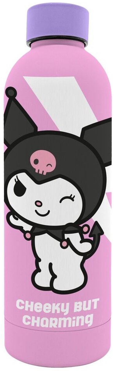 Kuromi roestvrij staal zachte aanraking kantine 800ml roze