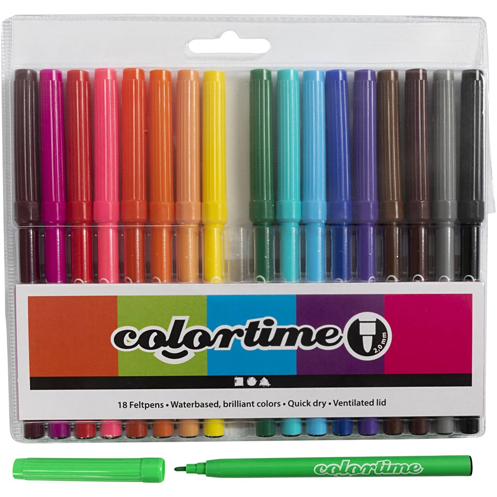 Creativ company https: www.cchobby.nl colortime-stiften-lijndikte-2-mm-diverse-kleuren-18-stuk-1-doos-373548